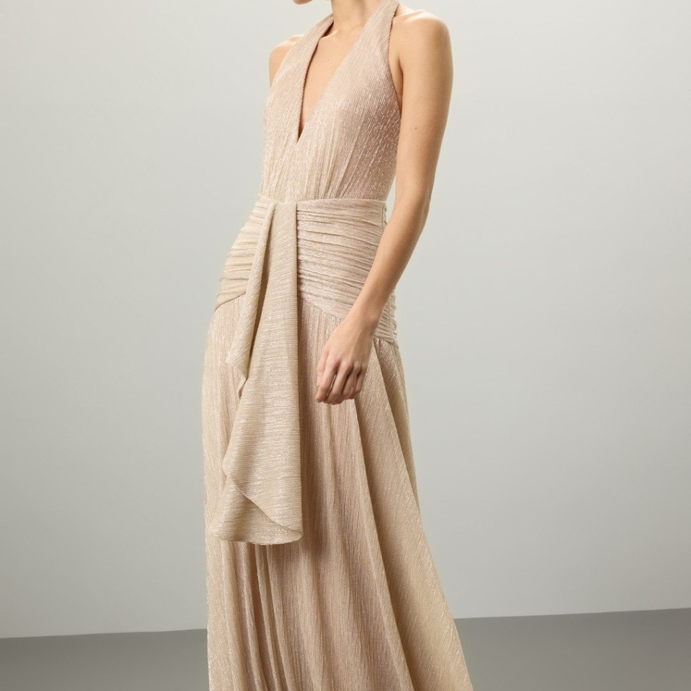 PatBO Lurex Draped Maxi Dress, 8 - Picture 2 of 16